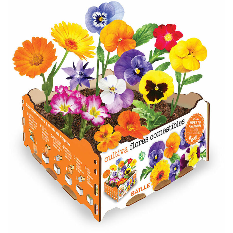foto del prodotto set di coltivazione batlle fiori commestibile 19 x 19 x 10 cm