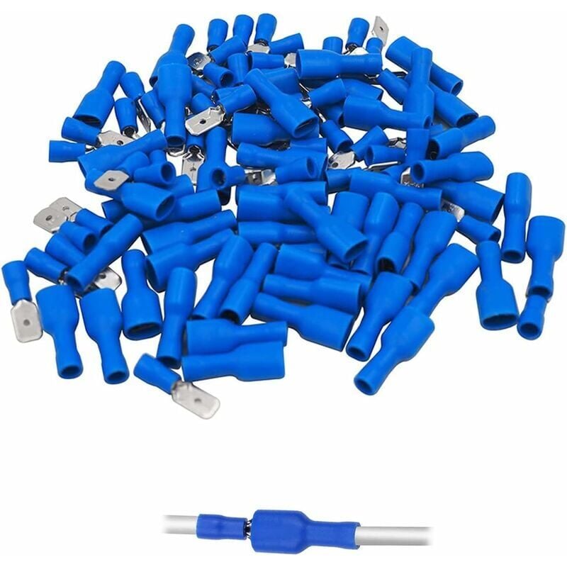 foto del prodotto set di connettori a crimpare elettrici connettore a crimpare in pvc isolato terminale elettrico piatto da 6,3 mm terminali elettrici piatti maschio e