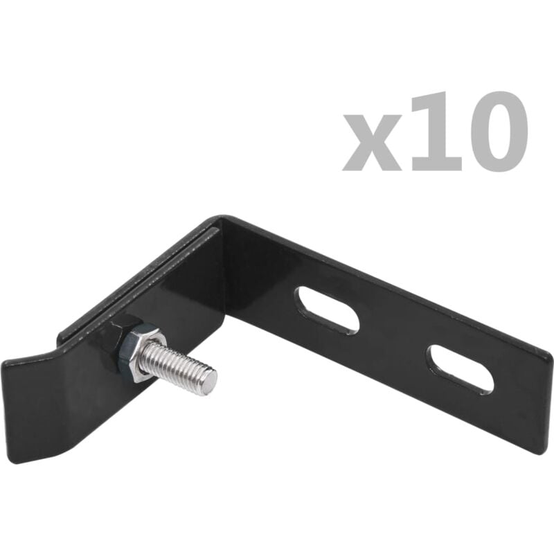 foto del prodotto set di connettori angolari a parete 10 pz antracite vidaxl