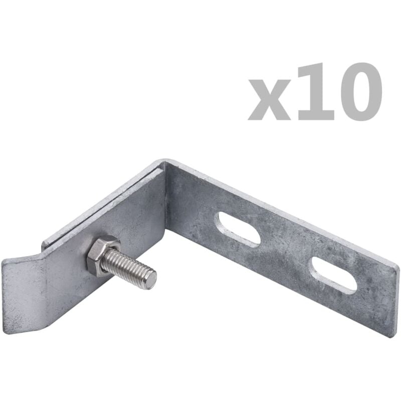 foto del prodotto set di connettori angolari a parete 10 pz argento vidaxl