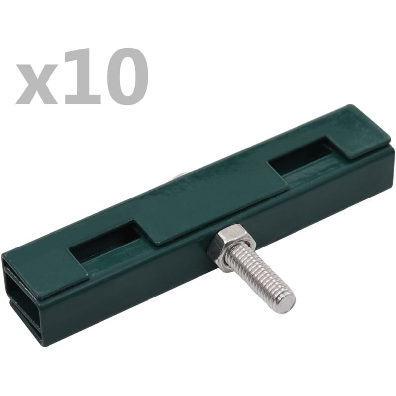 foto del prodotto set di connettori per griglie da giardino 10 pz verde vidaxl