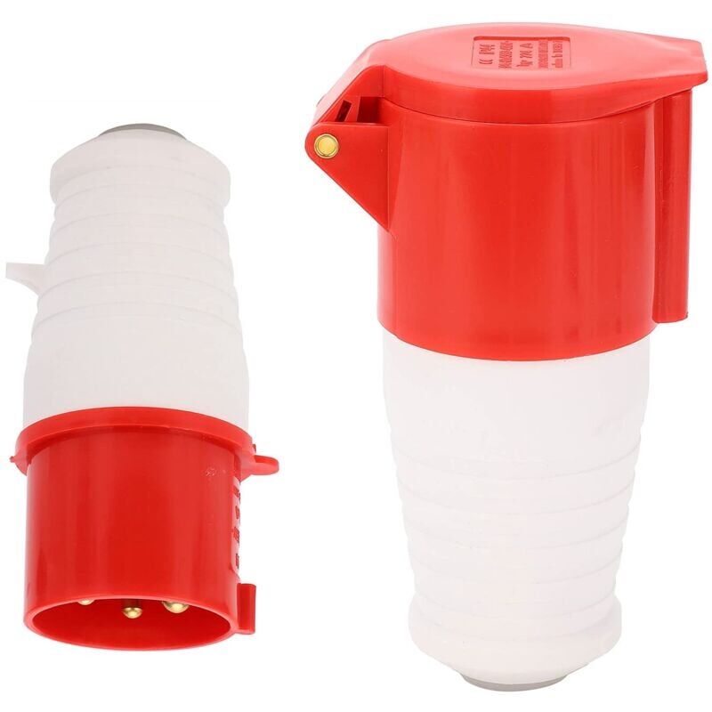 foto del prodotto set di connettori resistenti al calore con presa di corrente trifase da 32 a con design anti caduta, resistenti all acqua per l industria e