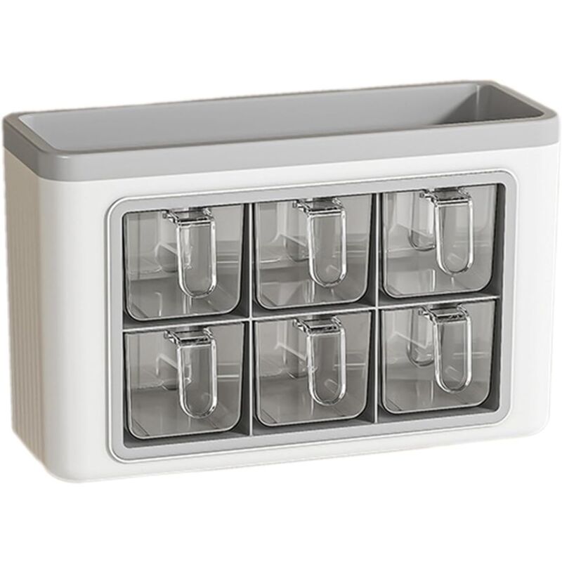 foto del prodotto set di contenitori per spezie, barattoli trasparenti per sale e spezie per contenitori da cucina a parete sollbry