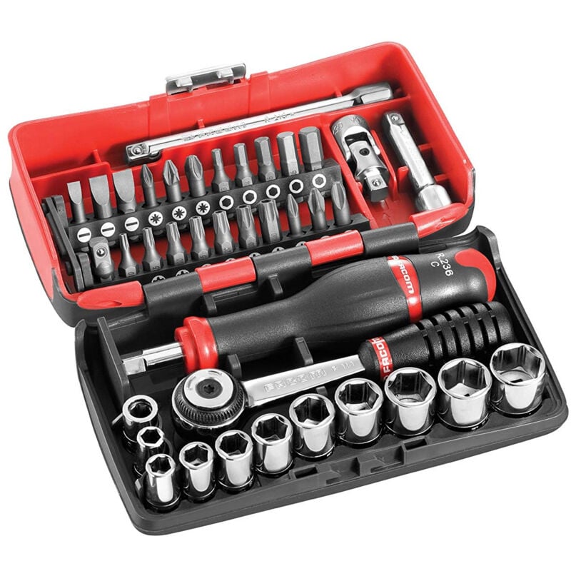 foto del prodotto set di cricchetti punte 1 4 facom r2nanopb
