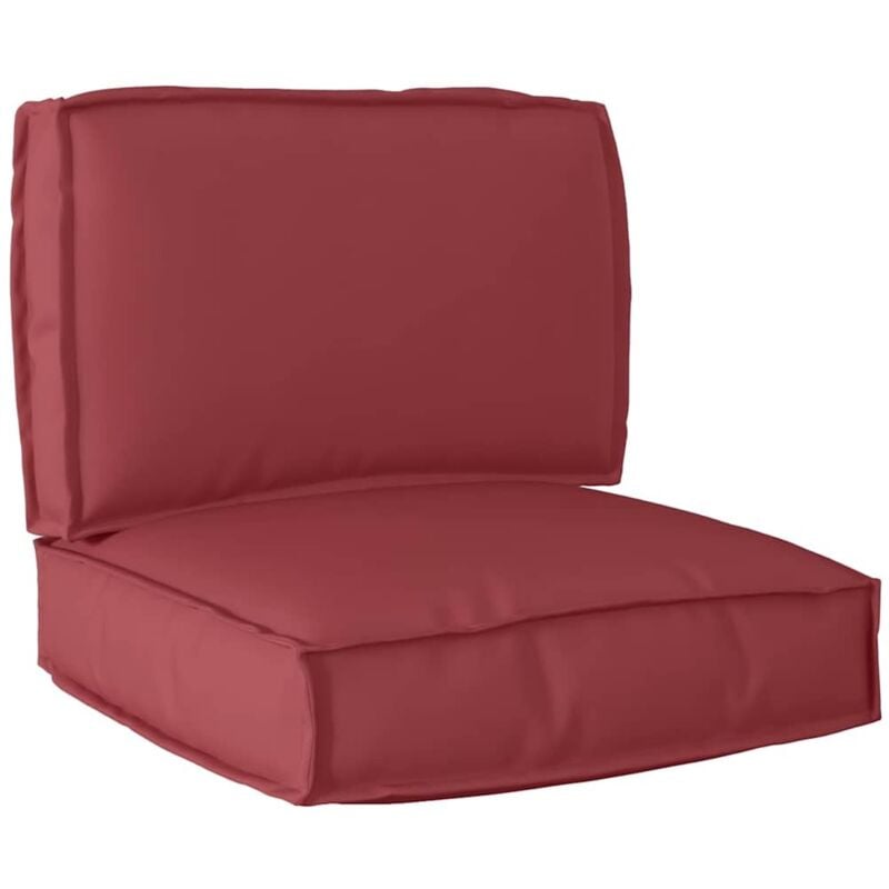 foto del prodotto set di cuscini per palette in 2 pezzi rosso vino in tessuto oxford vidaxl