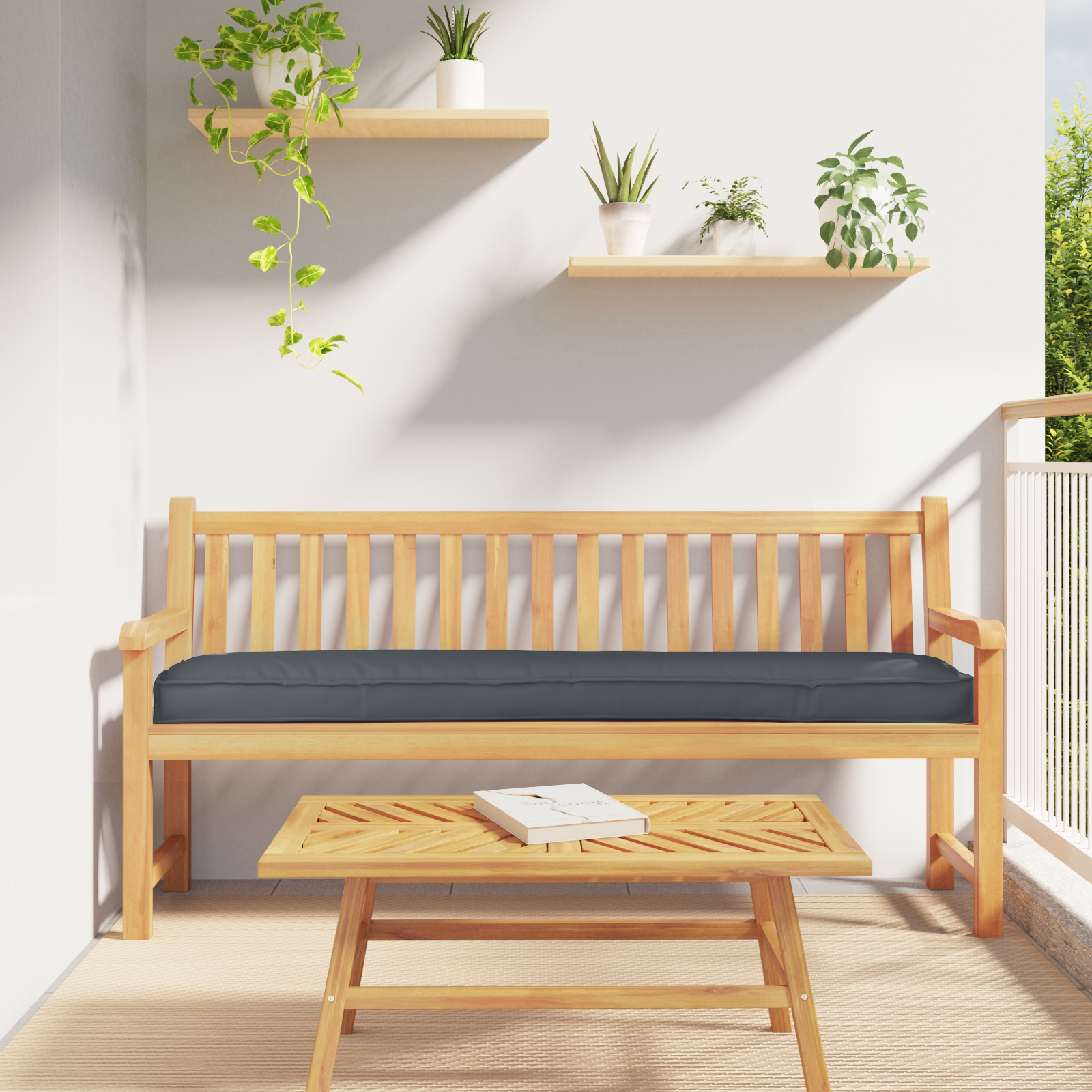 foto del prodotto set di cuscini per pallet 2 pcs antracite 200 x 40 x 8 cm vidaxl