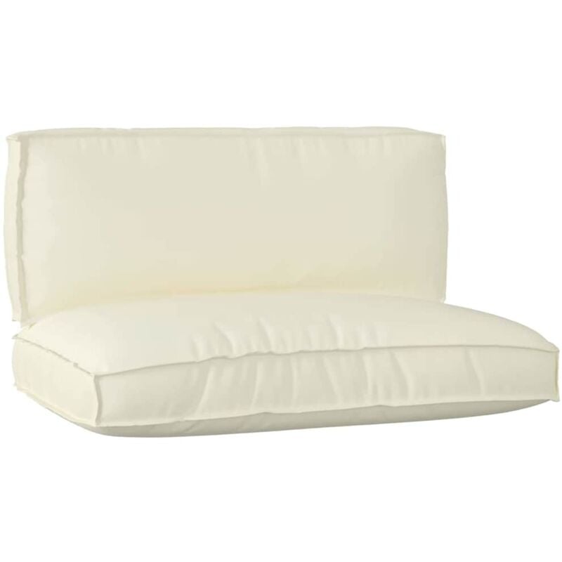 foto del prodotto set di cuscini per pallet 2 pcs crema 120 x 80 x 12 cm - vidaxl