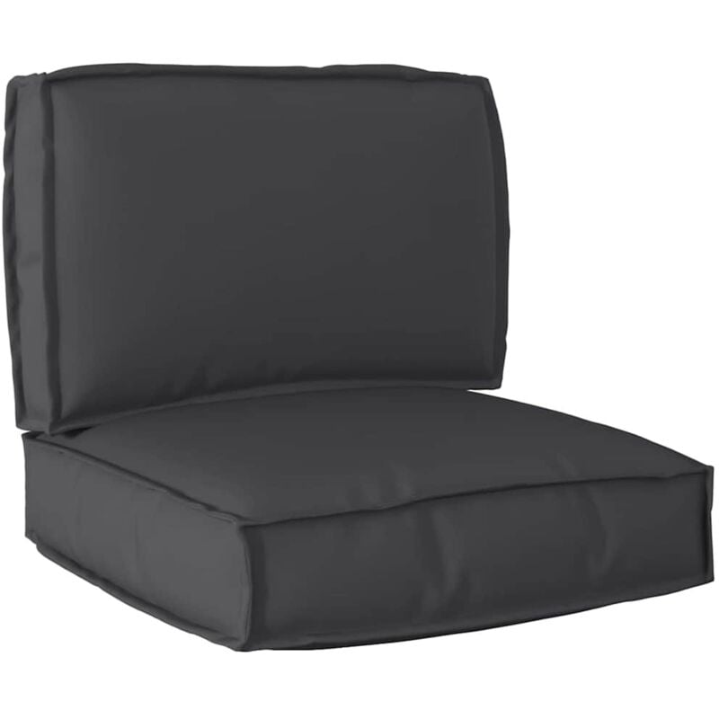 foto del prodotto set di cuscini per pallet 2 pezzi in tessuto oxford nero vidaxl