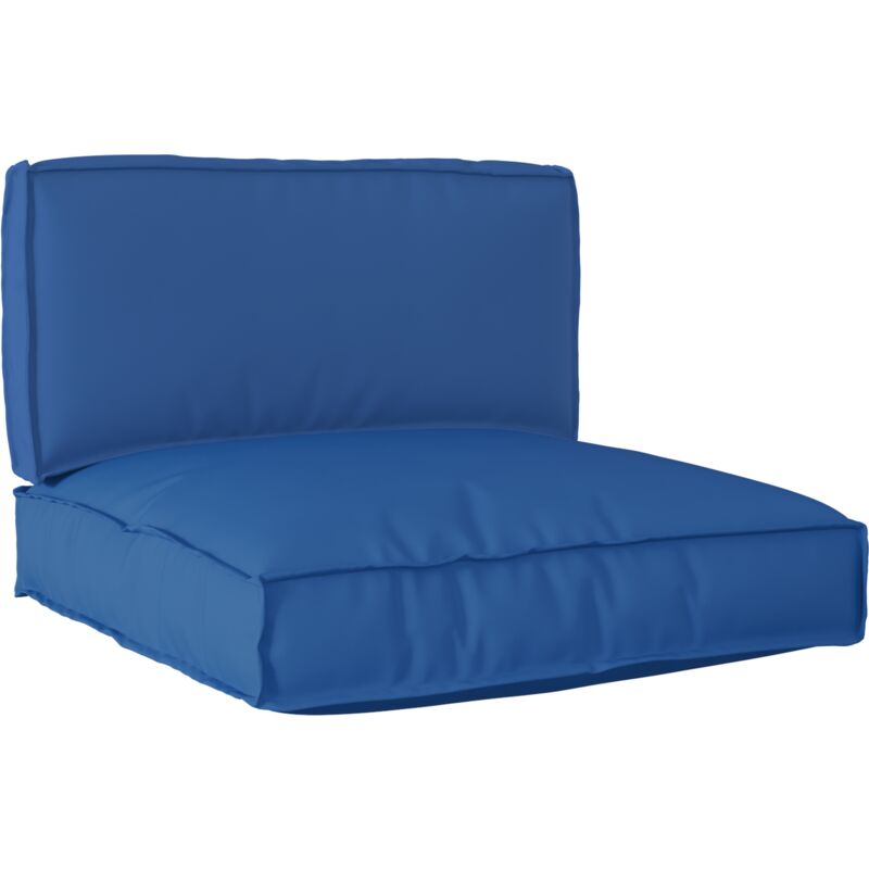 foto del prodotto set di cuscini per pallet a 2 pezzi in tessuto oxford blu reale vidaxl