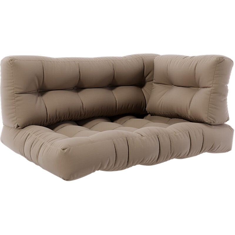 foto del prodotto set di cuscini per pallet flocken, pietra, 120 x 80 cm 3 parti vicco