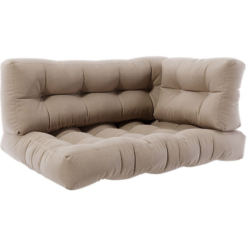 foto del prodotto set di cuscini per pallet flocken, sabbia, 120 x 80 cm 3 parti vicco