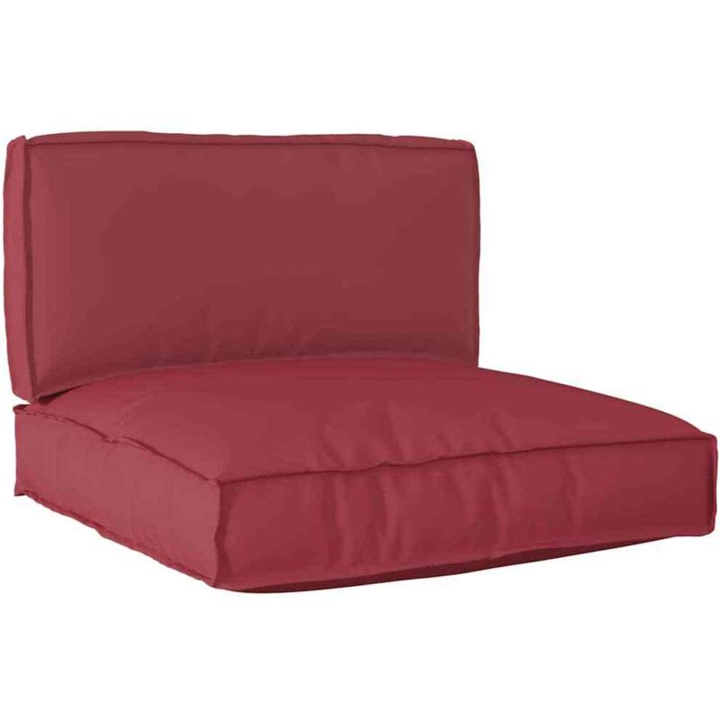 foto del prodotto set di cuscini per pallet in 2 pezzi rosso bordeaux in tessuto oxford vidaxl