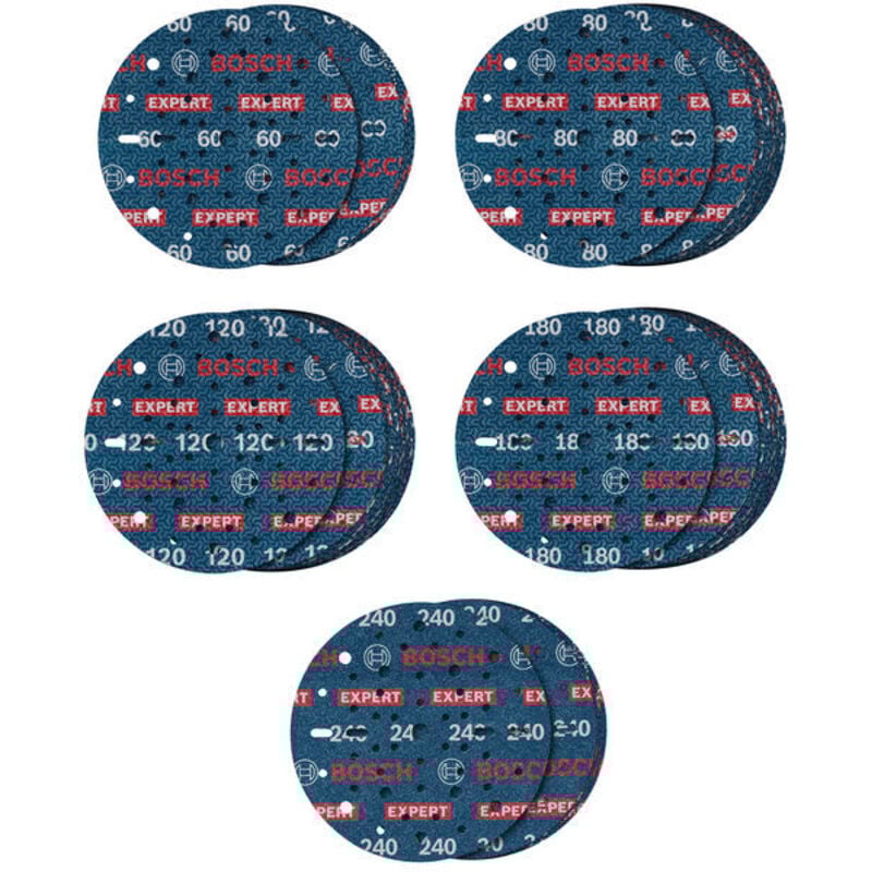 foto del prodotto set di dischi abrasivi expert o780, 150 mm, g60, g80, g120, g180, g240, 55 pezzi