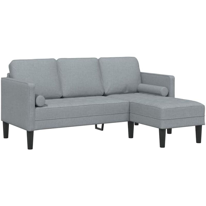 foto del prodotto set di divani grigio chiaro 173 x 131 x 67 cm tessuto vidaxl