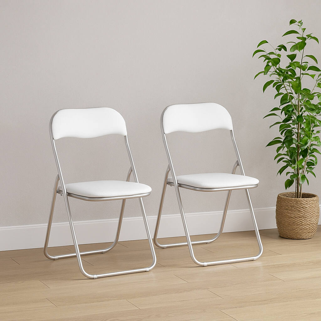 foto del prodotto set di due sedie antenore, colore bianco, misure 43 x 47 x 78 cm