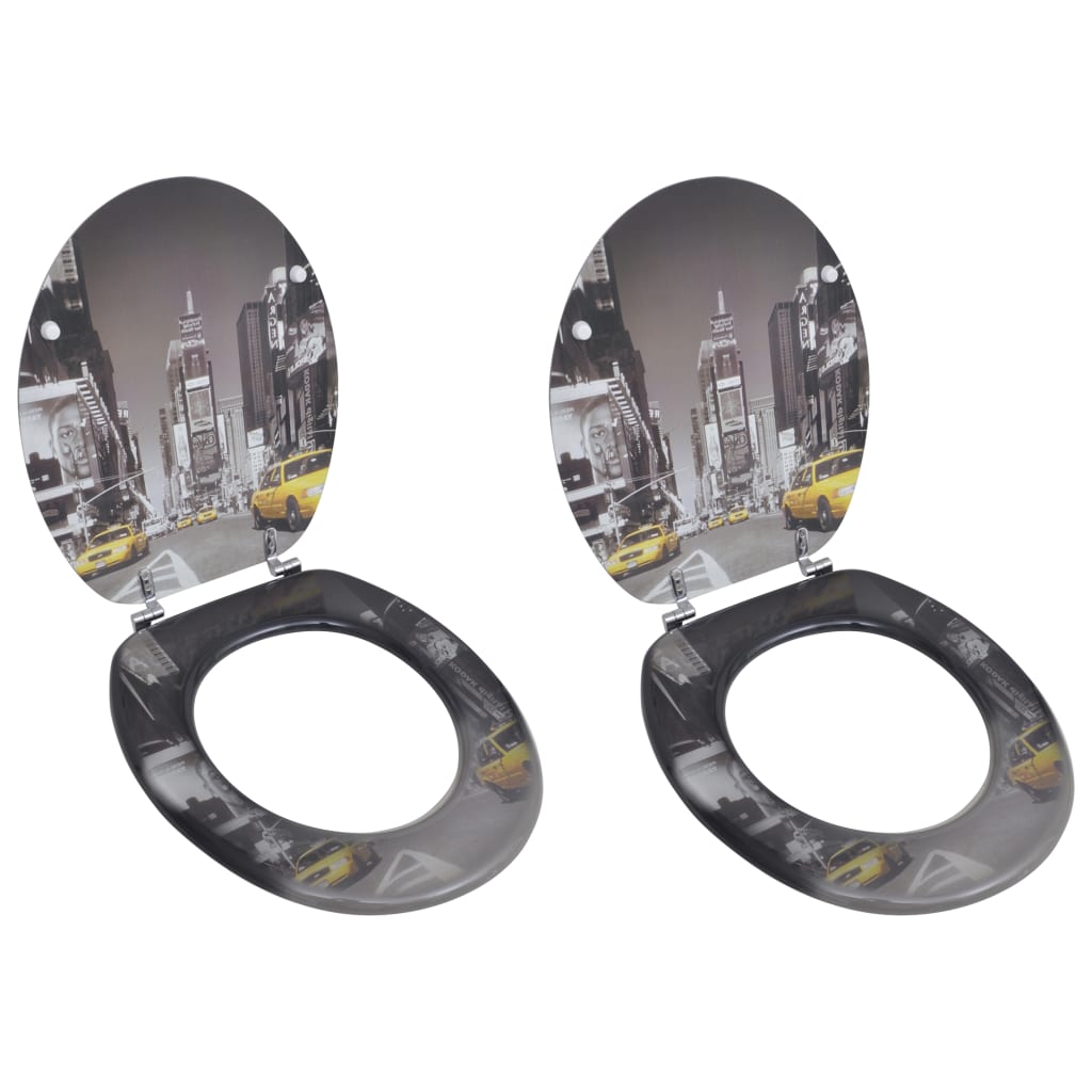 foto del prodotto set di due sedili con coperchio wc con coperture in mdf new york 02 0002951