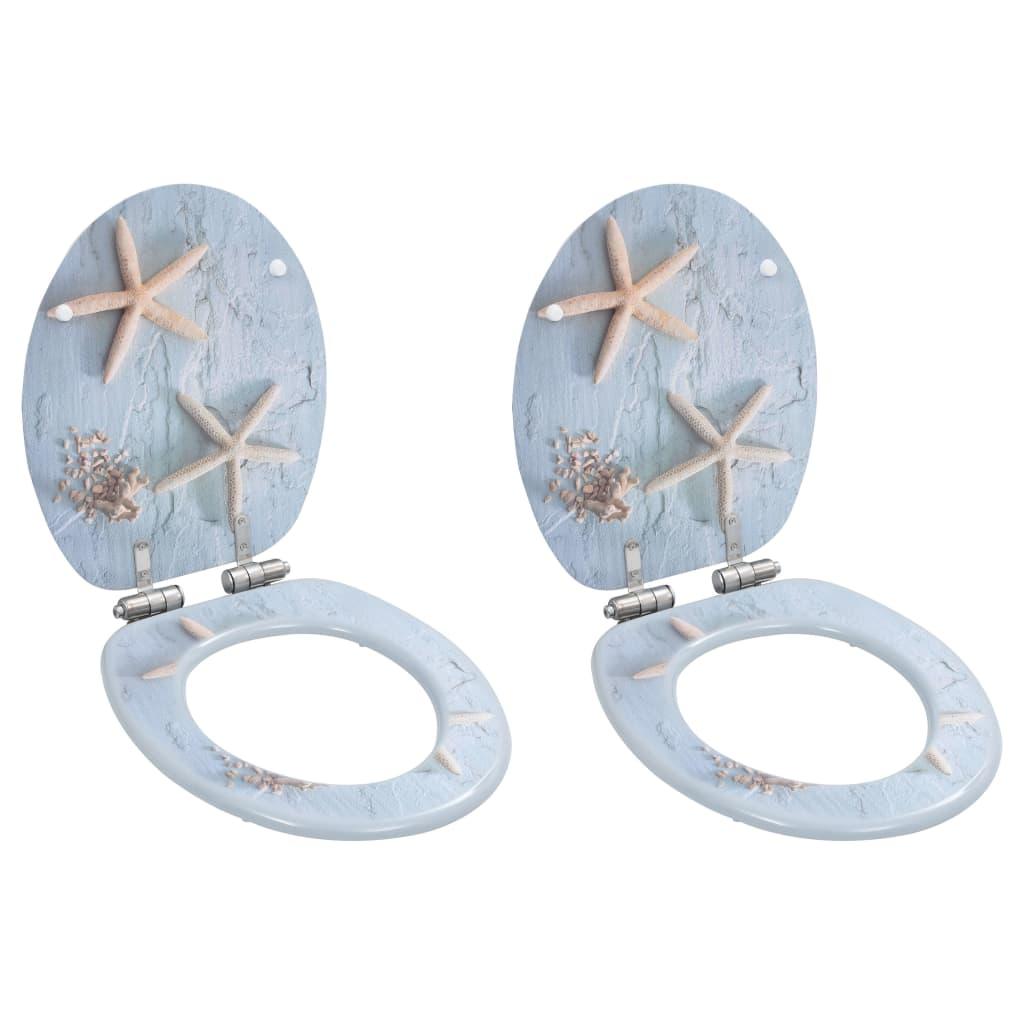 foto del prodotto set di due sedili wc in mdf e coperchio soft-close beach 02 0002965