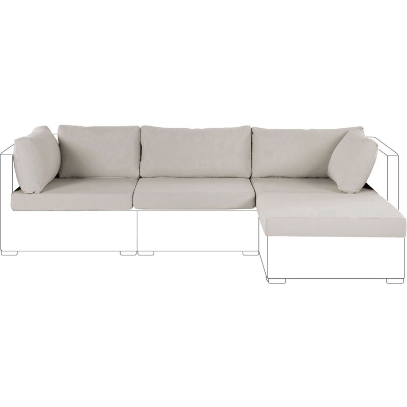 foto del prodotto set di federe beige con cerniera per cuscini del set da giardino sano ii sano
