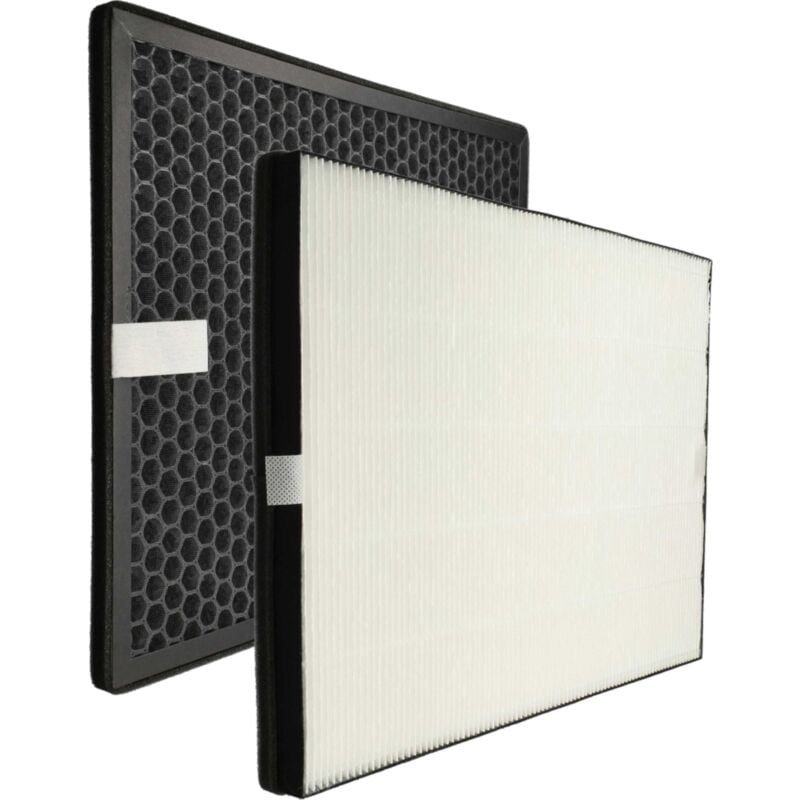 foto del prodotto set di filtri 2 pezzi compatibile con philips ac1214, ac1215, ac1217, ac1214 10 purificatore d'aria - filtro ai carboni attivi, filtro hepa - vhbw