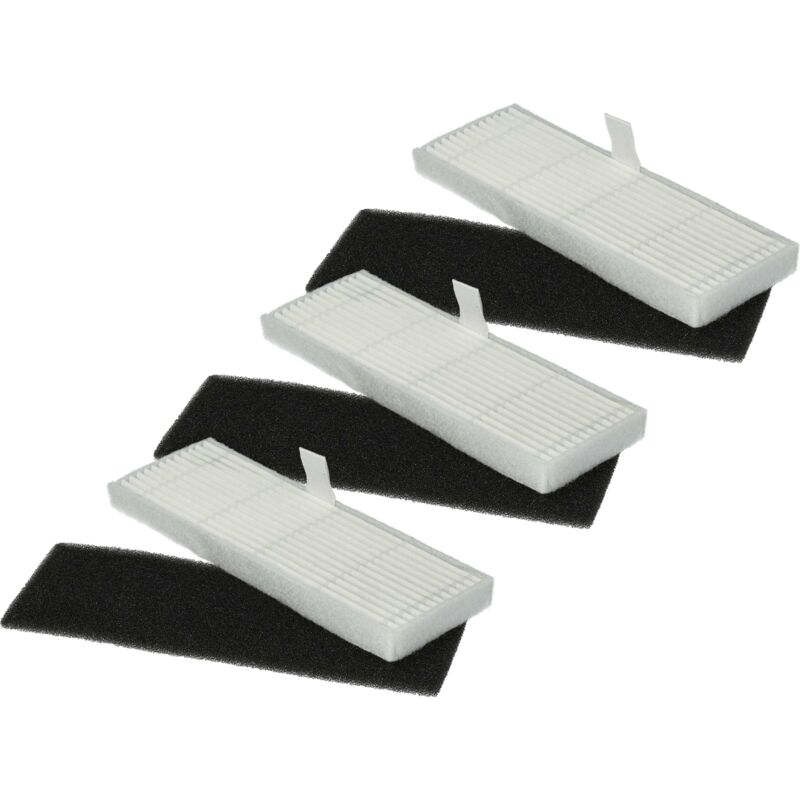 foto del prodotto set di filtri compatibile con proscenic m7 pro aspiratore 6x filtro di ricambio filtro polveri fini, filtro di spugna vhbw