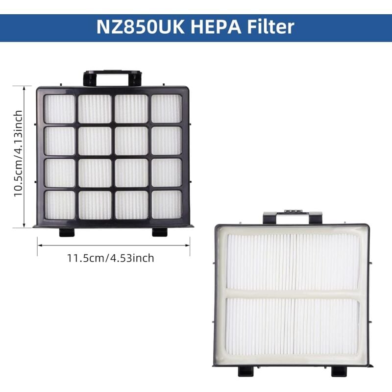 foto del prodotto set di filtri per aspirapolvere verticale shark nz850uk nz850ukt az912uk az912ukt, filtro spugna di ricambio e accessori filtro hepa 1 filtro