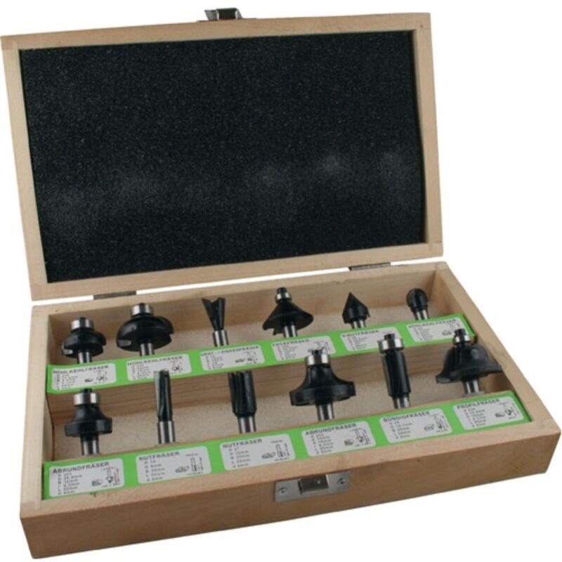 foto del prodotto set di frese 973ct12a06 hm, diametro albero 8 mm, 12 pezzi