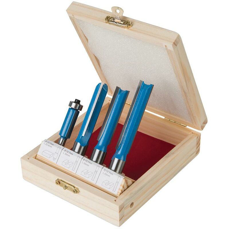 foto del prodotto set di frese per il montaggio cucine, 4 p.zi 1 2' 1 4'