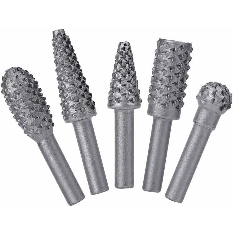 foto del prodotto set di frese rotanti, utensili elettrici, raspa in acciaio massiccio, utensile per intaglio del legno in carburo, punte da trapano per lucidatura e