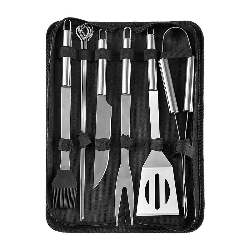 foto del prodotto set di griglia per barbecue in acciaio inossidabile con custodia per il trasporto resistente alle alte temperature
