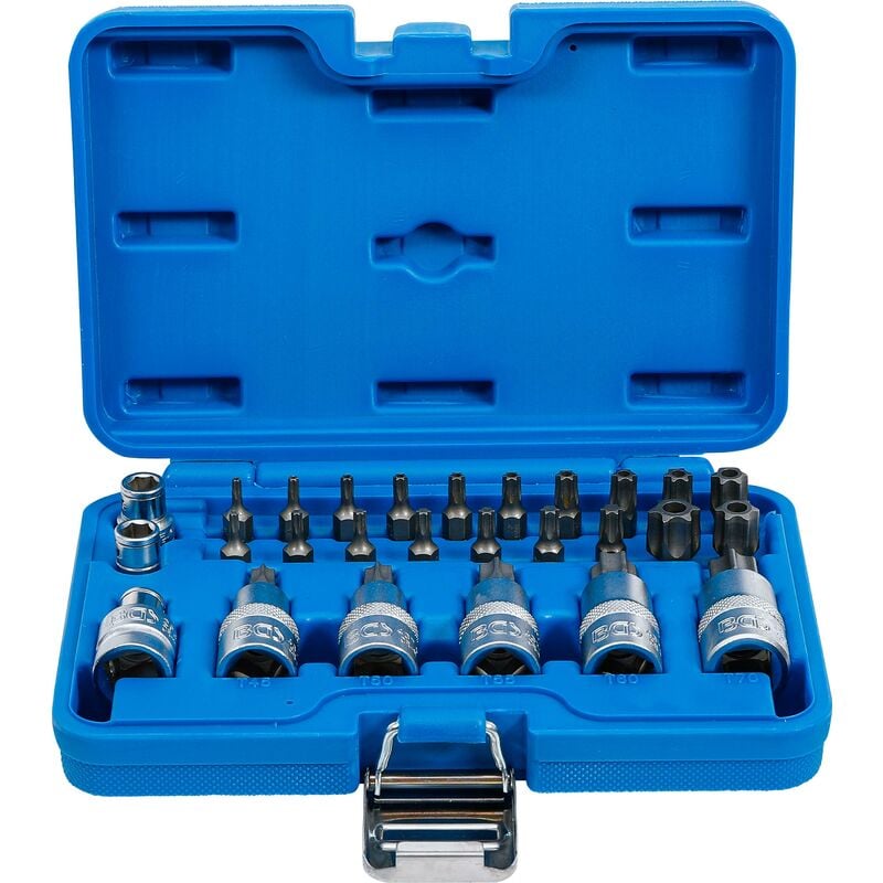 foto del prodotto set di inserti e chiavi a bussola 12,5 mm 1 2 profilo a t per torx 27 pz.