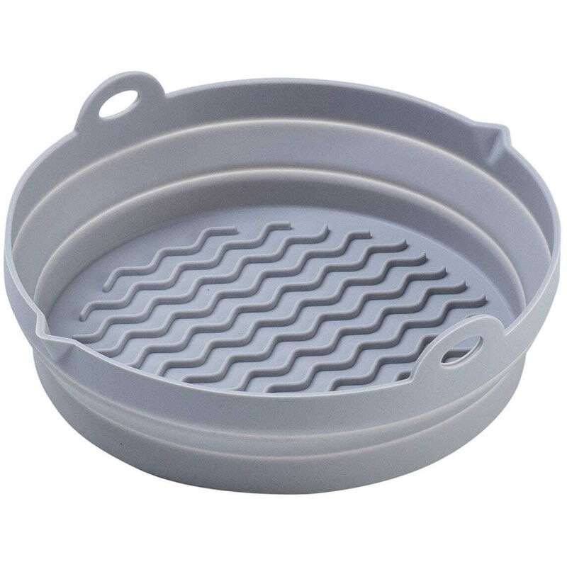 foto del prodotto set di inserti in silicone per friggitrice, 2 pezzi, rotondi, 20 cm, pieghevoli, klausberg kb 7789