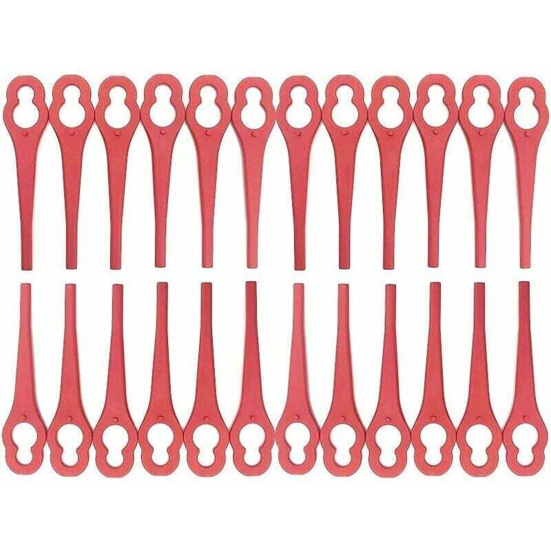 foto del prodotto set di lame di ricambio 100 pezzi accessori per tagliaerba per tagliaerba a batteria einhell, coltello in plastica per tagliaerba einhell
