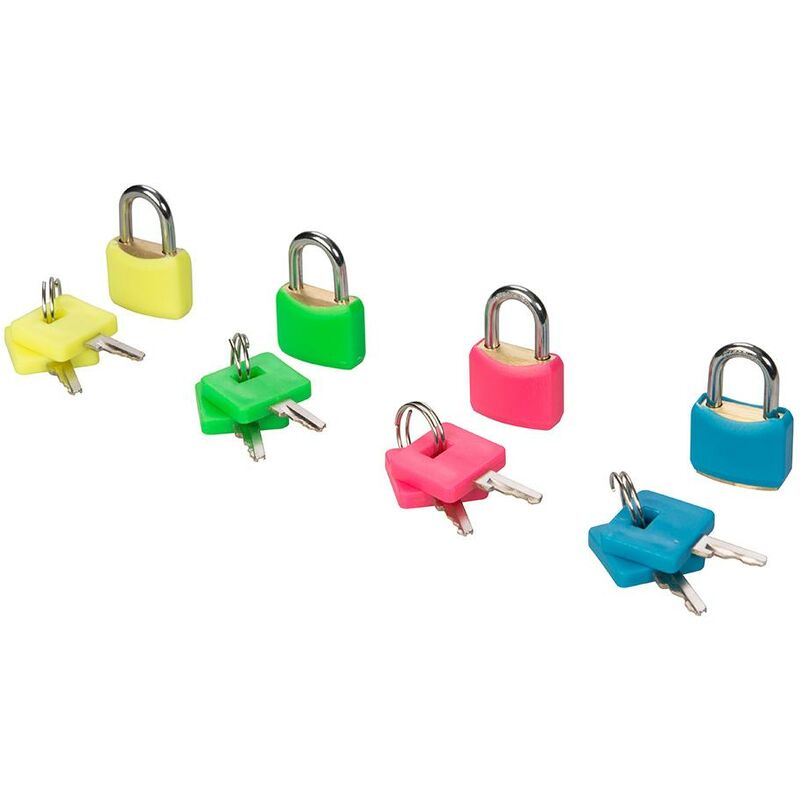 foto del prodotto set di lucchetti in ottone ad alta visibilità 4 p.zi 20 mm