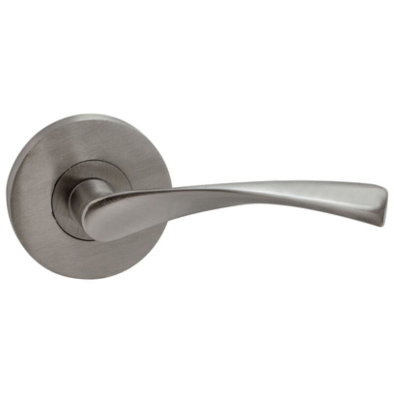 foto del prodotto set di maniglie a rosetta in nichel satinato da 65 mm con copri pomello sv-r655