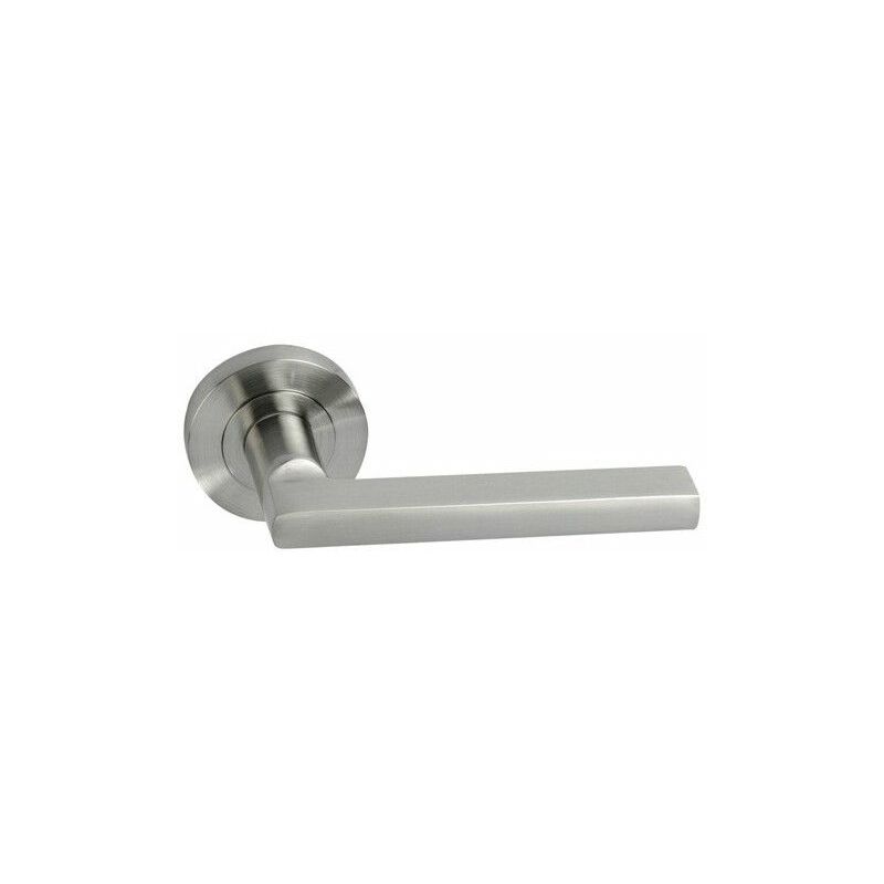 foto del prodotto set di maniglie per porte, nichel satinato oryx roseta linea 