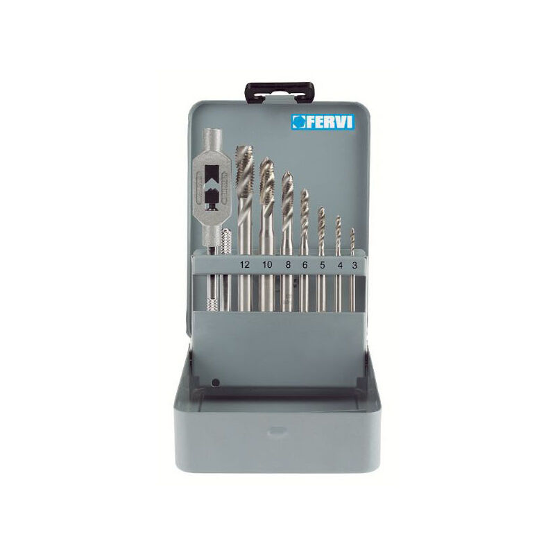 foto del prodotto set di maschi da m3 a m12 con giramaschio per fori ciechi fervi m312 c
