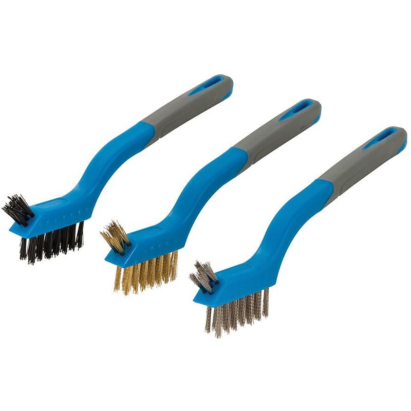 foto del prodotto set di mini spazzole metalliche 3pz silverline