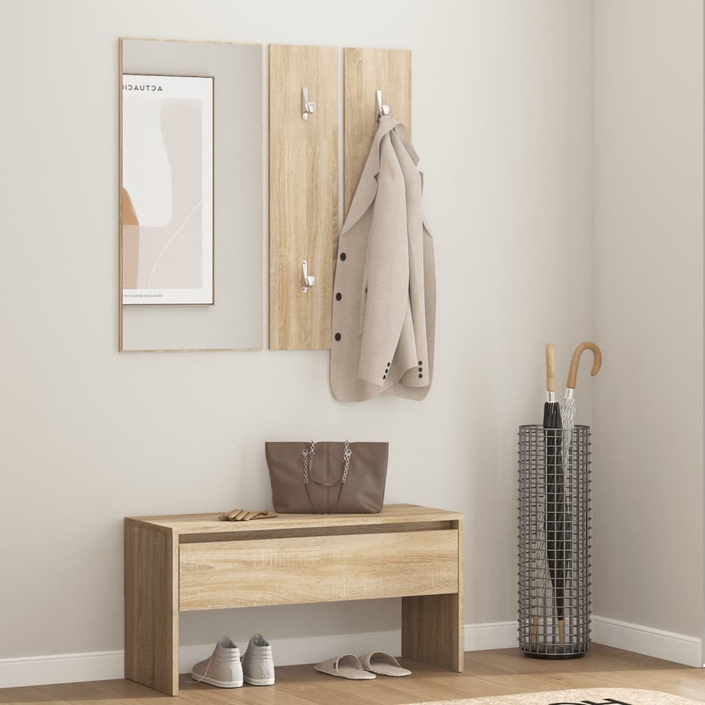 foto del prodotto set di mobili da corridoio rovere sonoma in legno multistrato cod mxl 43049
