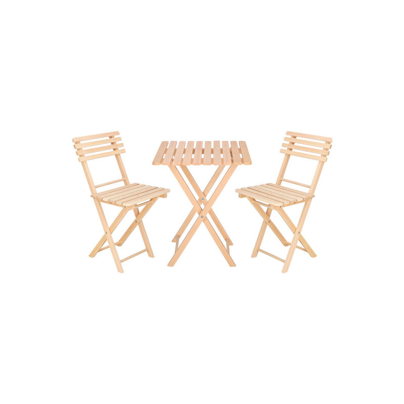 foto del prodotto set di mobili da giardino in legno pieghevoli per il balcone, completo.