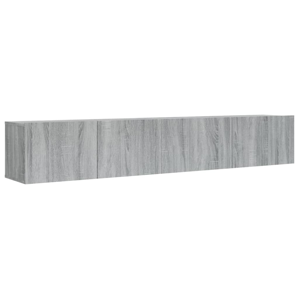 foto del prodotto set di mobili mobile buffet tv televisione soggiorno camera da letto soggiorno 2 pezzi sonoma pannelli in mdf grigio 02 0024454