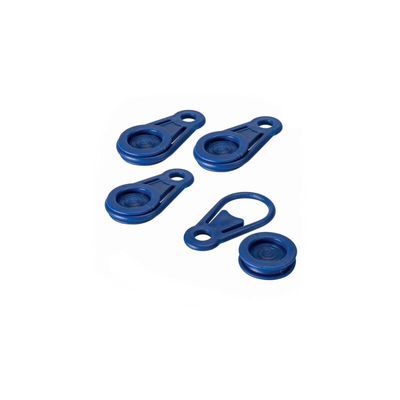 foto del prodotto set di morsetti per tende e teloni bensontools clip azzurro 6 unit 0,44 x 8,3 cm