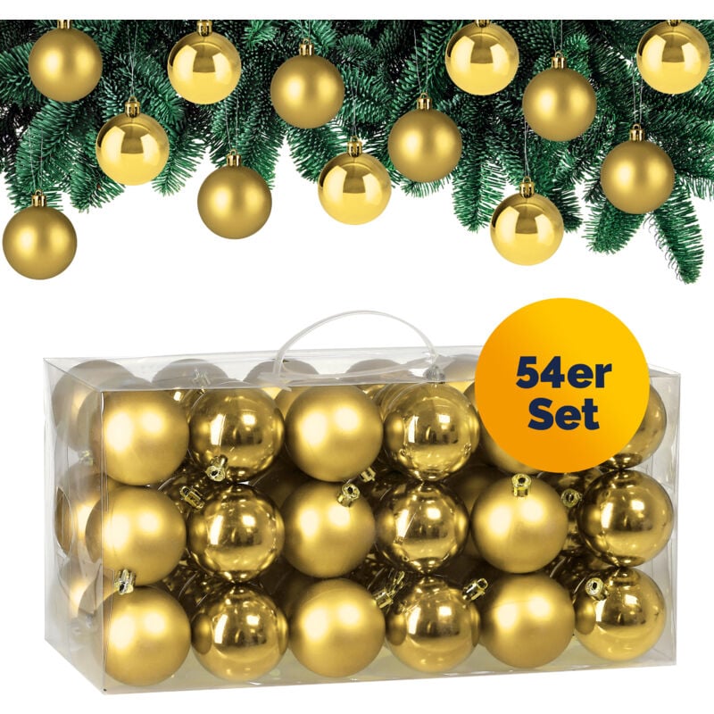 foto del prodotto set di palline di natale composto da varie fantasie varie quantit varie taglie gold de 