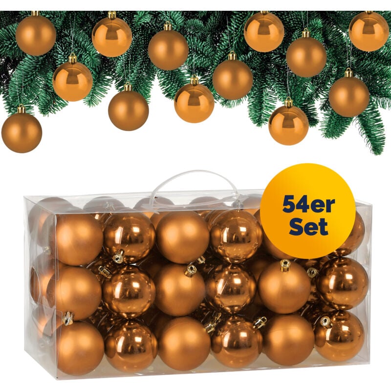 foto del prodotto set di palline di natale composto da varie fantasie varie quantit varie taglie kupfer braun de 