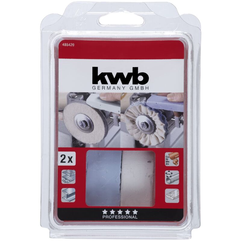 foto del prodotto set di pasta di lucidatura 4854 20, 2 pezzi kwb