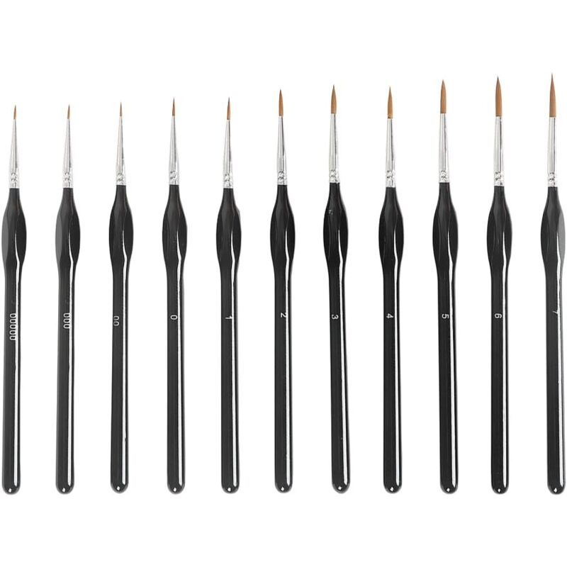 foto del prodotto set di pennelli per dettagli da 11 pezzi, pennelli per acquerello, kit di pennelli per dettagli fini, pennelli per pittura acrilica, per pittura a