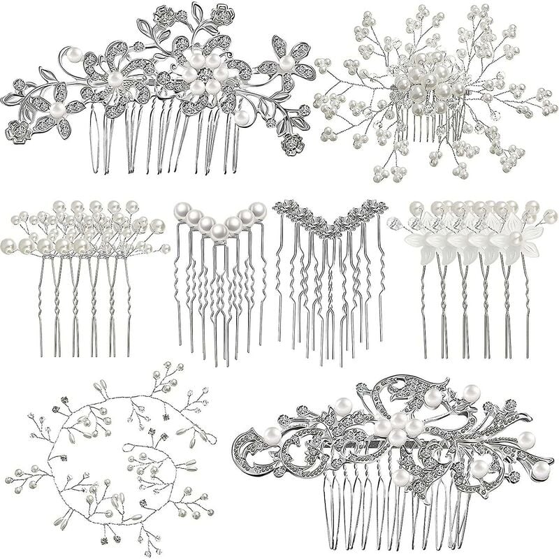 foto del prodotto set di pettini per capelli da sposa da 64 pezzi