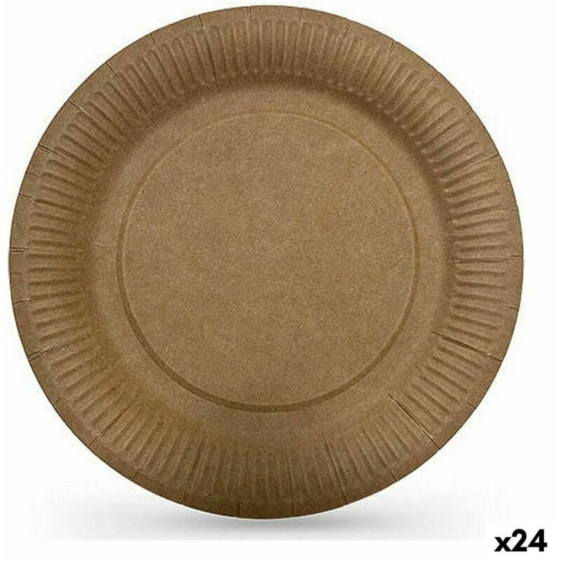 foto del prodotto set di piatti algon monouso carta kraft 12 pezzi 18 cm 24 unità