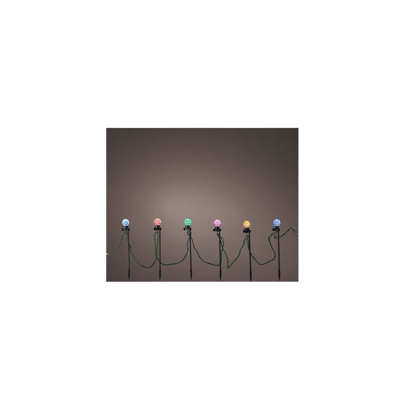 foto del prodotto set di picchetti da giardino a led lumineo 6 w multicolore bianco caldo 14,5 m 20 unit 