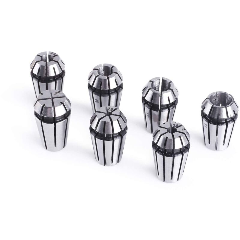 foto del prodotto set di pinze a molla er11 per tornio per incisione cnc 7 pezzi 1,0 mm 7,0 mm