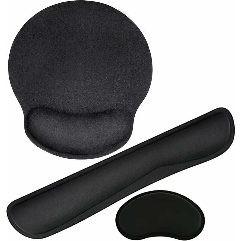 foto del prodotto set di poggiapolsi per tastiera tappetino per mouse ergonomico con poggiapolsi tappetino antiscivolo tappetino per mouse in memory foam accessori da